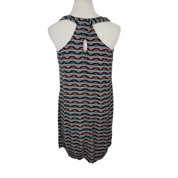 Old Navy Dress Women's Extra Small Tank Keyhole Racerback Mini Multi Color Print - Picture 4 of 9